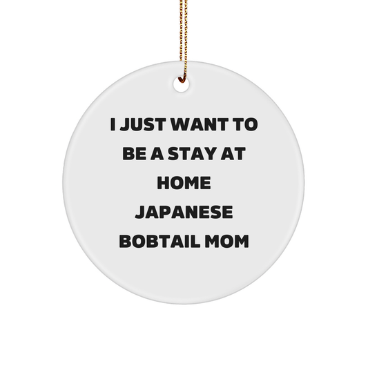 Japanese Bobtail Cat Mom's Circle Ornament, A Heartwarming Gift for Japanese Bobtail Cat Lovers, Christmas Unique Gifts from Friends and Family - Image 1