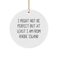 Rhode Island Circle Ornament Funny Inspirational Quote Gift from Men to Women Friends Family - Image 1