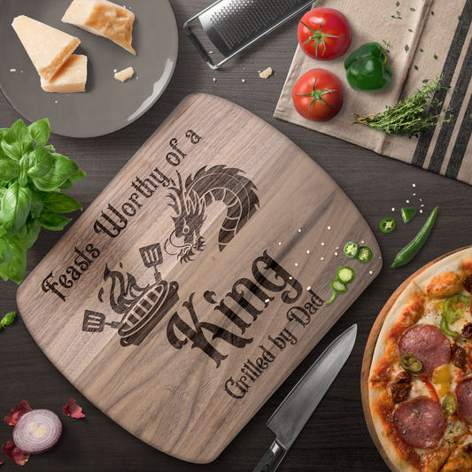 Feast Worthy of a King Cutting Board - Father's Day Gift