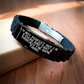 Funny Clerk Gifts, Glide lock Clasp Jewelry for Women Friends Family, Mother's Day Unique Gifts from Men to Special Clerk in Life, Adjustable Black Stainless Steel Silicone Clasp - Image 2