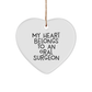 Oral Surgeon Gifts - 'My Heart Belongs To An Oral Surgeon' Heart Ornament for Christmas, Gifts from Friends to Oral Surgeon, Heartfelt Present - Image 1
