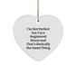 Funny Registered Nurse Gifts, 'I'm Not Perfect But... Heart Ornament for Christmas, Gifts from Friends, Gifts for Registered Nurse - Image 1