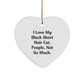 Funny Black Short Hair Cat Gifts from Family, Heart Ornament for Christmas, I Love My Black Short Hair Cat, People, Not So Much. - Image 1