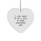 Chartreux Cat Mom Heart Ornament, Unique Gifts from Women to Friends, Chartreux Cat Lovers Christmas Decor, I Just Want To Be A Stay At Home Chartreux Mom Quote - Image 1