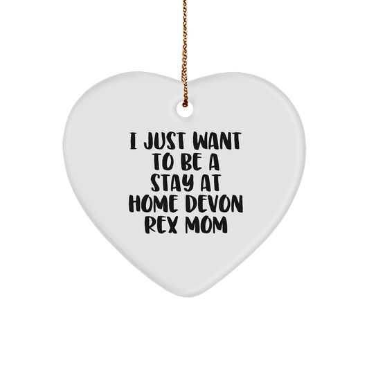 Devon Rex Cat Mom's Heart Ornament Gift from Friends, Family to Stay At Home Devon Rex Cat Mom - Image 1