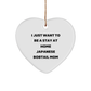 Japanese Bobtail Cat Mom Gifts - I Just Want To Be A Stay At Home Japanese Bobtail Mom Heart Ornament, Funny Cat Lover Gifts for Christmas - Image 1