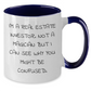 Funny Real Estate Investor Gifts for Men - 'I'm A Real Estate Investor. Not A Magician' Two Tone Coffee Mug, Father's Day Unique Gifts from Family - Additional