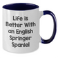Funny English Springer Spaniel Dog Two Tone Coffee Mug Gifts for Graduation from Friends or Family - Additional