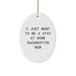 Ragamuffin Cat Mom Christmas Oval Ornament Gifts from Family Friends Coworkers, I Just Want To Be A Stay At Home Ragamuffin Mom Oval Ornament, Funny Cat Mom Gift, Christmas Unique Gifts - Image 1
