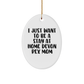 Devon Rex Cat Mom Gifts, I Just Want To Be A Stay At Home Devon Rex Mom Oval Ornament, Christmas Memorable Present for Women Friends Family - Image 1
