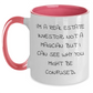 Funny Real Estate Investor Gifts for Men - 'I'm A Real Estate Investor. Not A Magician' Two Tone Coffee Mug, Father's Day Unique Gifts from Family - Main