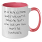 Funny Real Estate Investor Gifts for Men - 'I'm A Real Estate Investor. Not A Magician' Two Tone Coffee Mug, Father's Day Unique Gifts from Family - Additional
