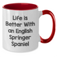 Funny English Springer Spaniel Dog Two Tone Coffee Mug Gifts for Graduation from Friends or Family - Additional