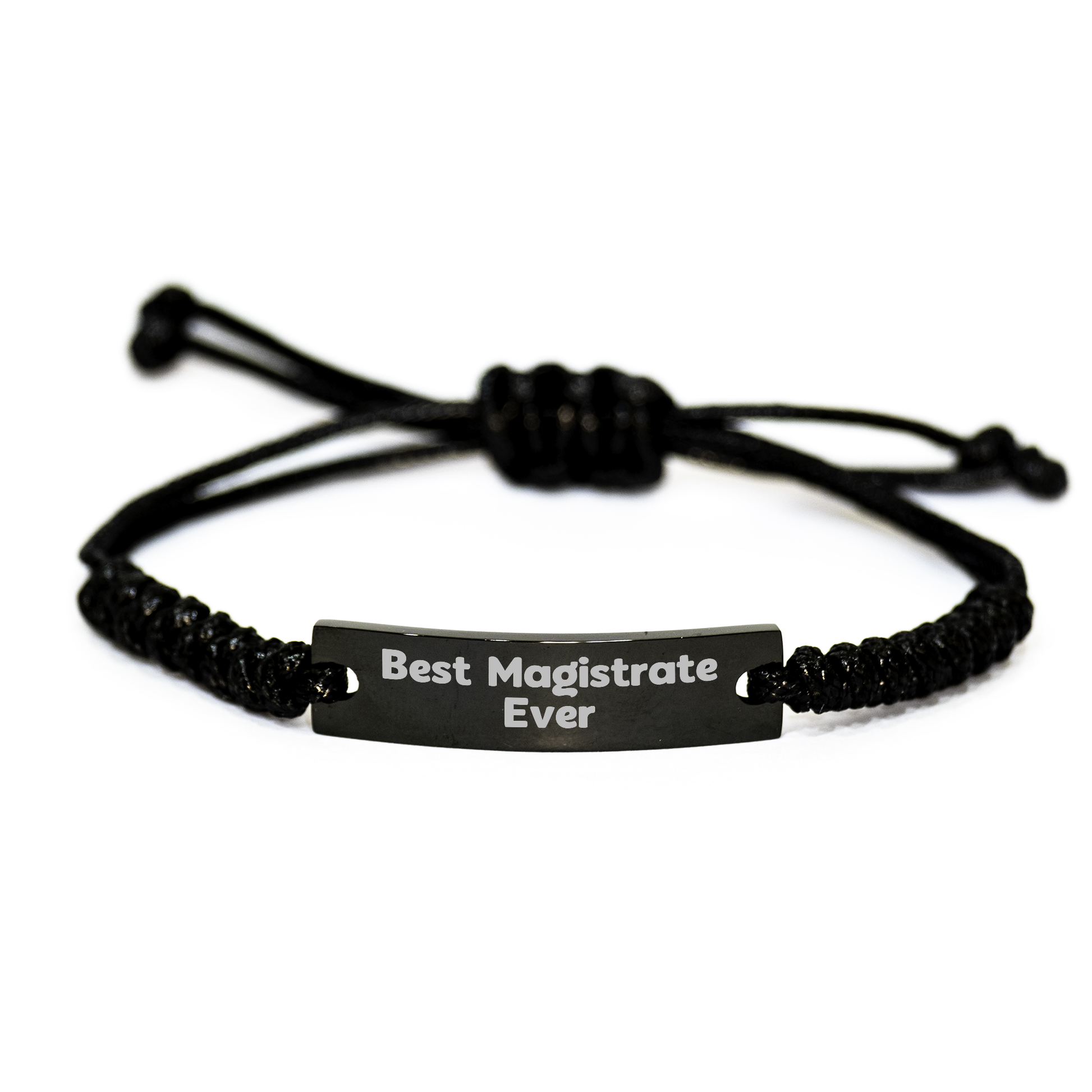 Funny Magistrate Gifts from Friends - 'Best Magistrate Ever' Rope Bracelet for Mom on Mother's Day - Image 1
