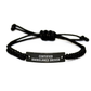 Ambulance Driver Certified Funny Quote Rope Bracelet Gifts from Men to Ambulance Driver on Father's Day - Image 1