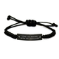 Papillon Dog Lover's Funny Gift, Engraved Rope Bracelet for Men or Women, Gifts from Family or Friends for Father's Day - Image 1