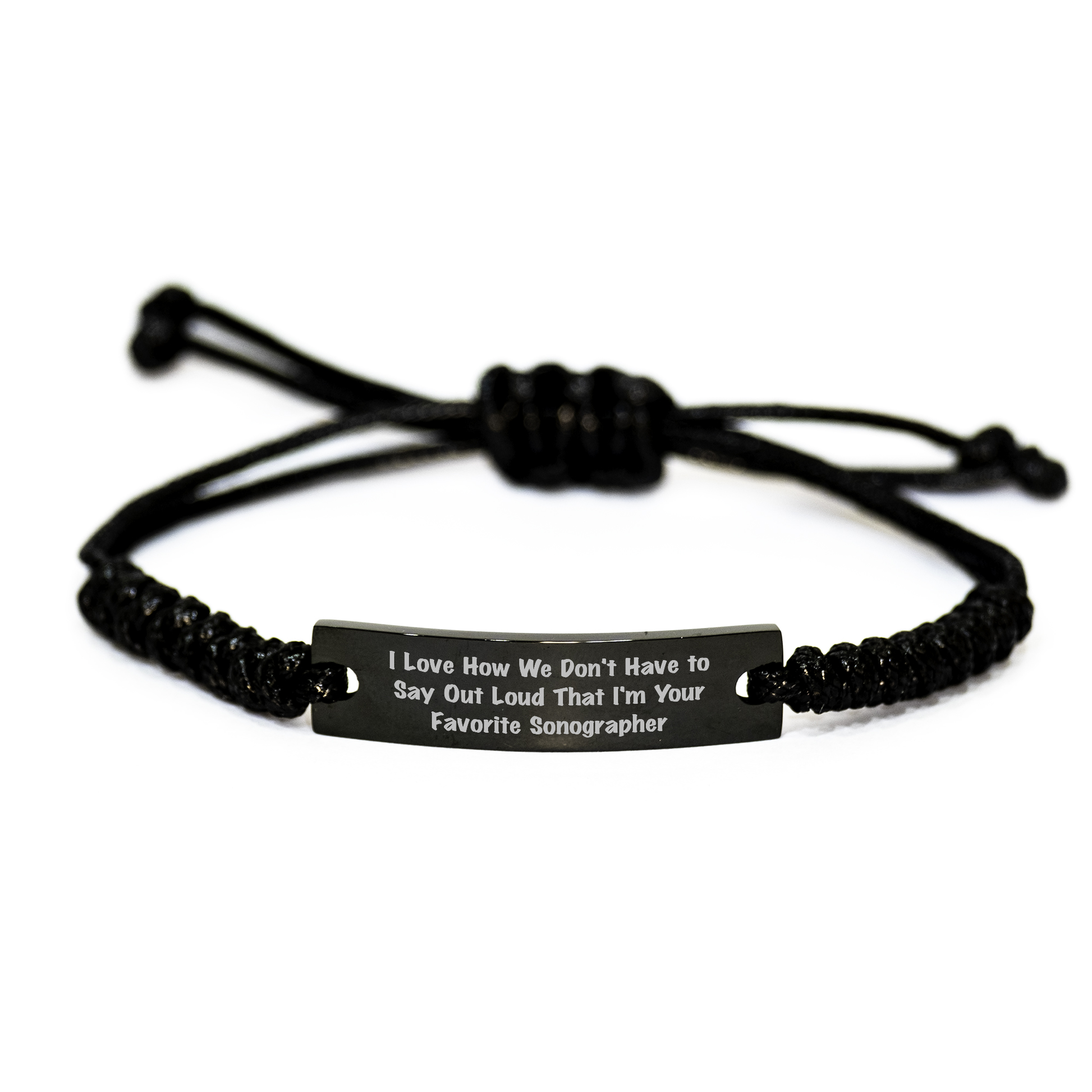 Funny Sonographer Gifts from Men to Women - I Love How We Don't Have To Say Out Loud That I'm Your Favorite Sonographer Rope Bracelet for Sonographer Mother's Day Unique Gifts - Image 1