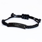 'I'd Rather Be In Oklahoma' Rope Bracelet, Adjustable Oklahoma Gifts from Friends to Family for Father's Day, Inspirational Quote Engraved on Black Stainless Steel with Interlaced Rope - Image 2