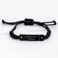 'I'd Rather Be In Oklahoma' Rope Bracelet, Adjustable Oklahoma Gifts from Friends to Family for Father's Day, Inspirational Quote Engraved on Black Stainless Steel with Interlaced Rope - Image 3