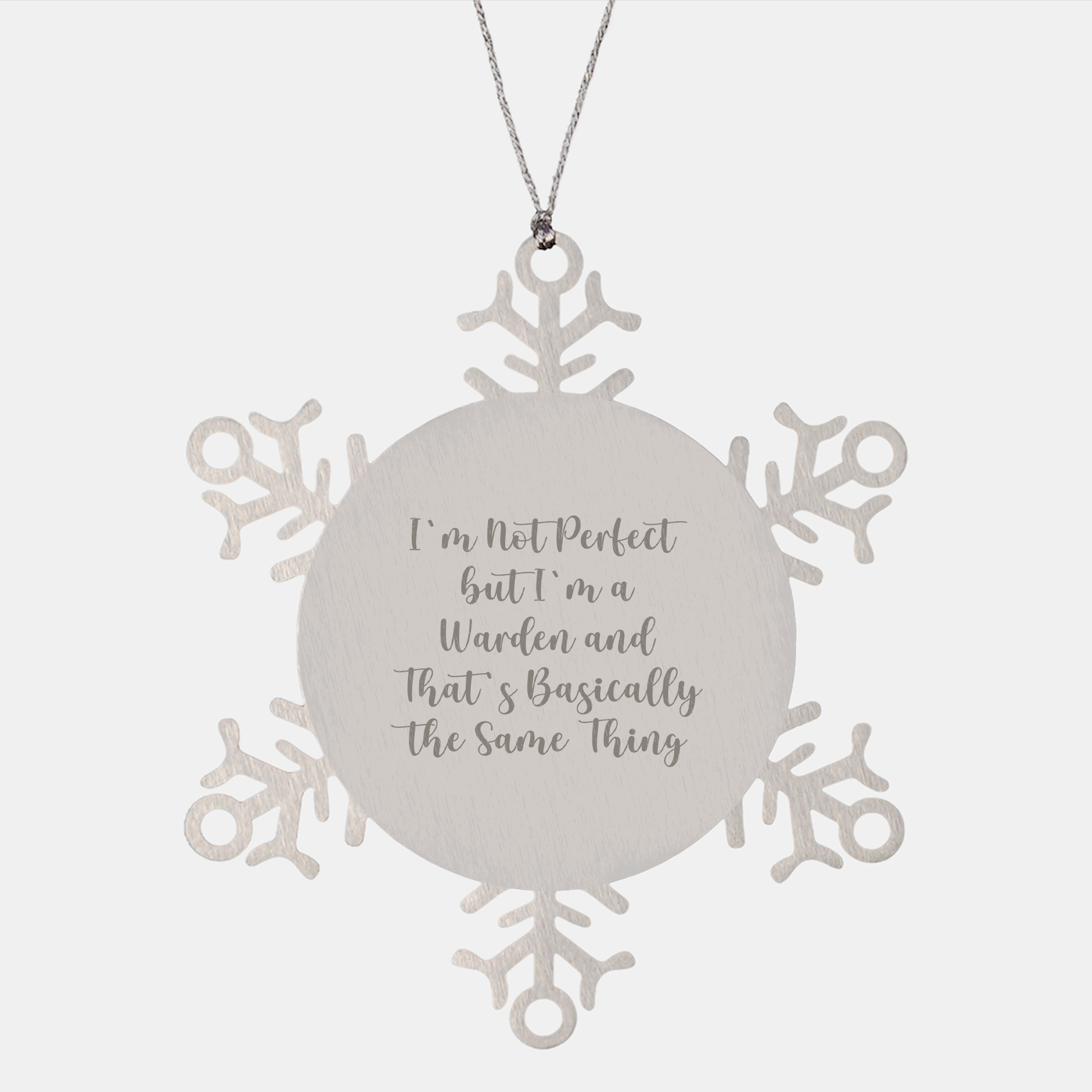 Warden Christmas Snowflake Ornament Funny Quote Gifts for Warden Friends from Warden, Warden Snowflake Ornament Quote Funny Warden Gifts for Warden - Image 1
