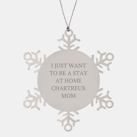 Unique Chartreux Cat Mom Snowflake Ornament Gifts from Friends, Perfect for Christmas - Image 1