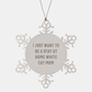 White Cat Mom Snowflake Ornament Gift for Her from Friends, I Just Want To Be A Stay At Home White Cat Mom, Christmas Unique Gifts - Image 1