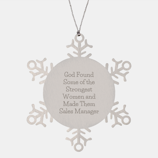 Gifts from Friends for Sales Manager - Snowflake Ornament, Inspirational Quote, Christmas Unique Gifts - Image 1