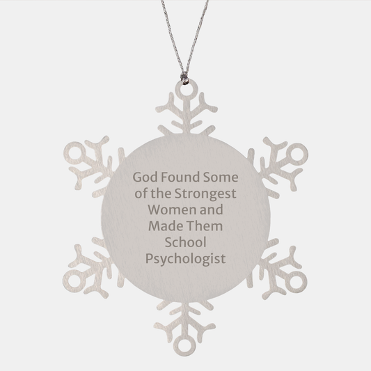 Funny School Psychologist Gifts from God - Snowflake Ornament for Christmas - Image 1
