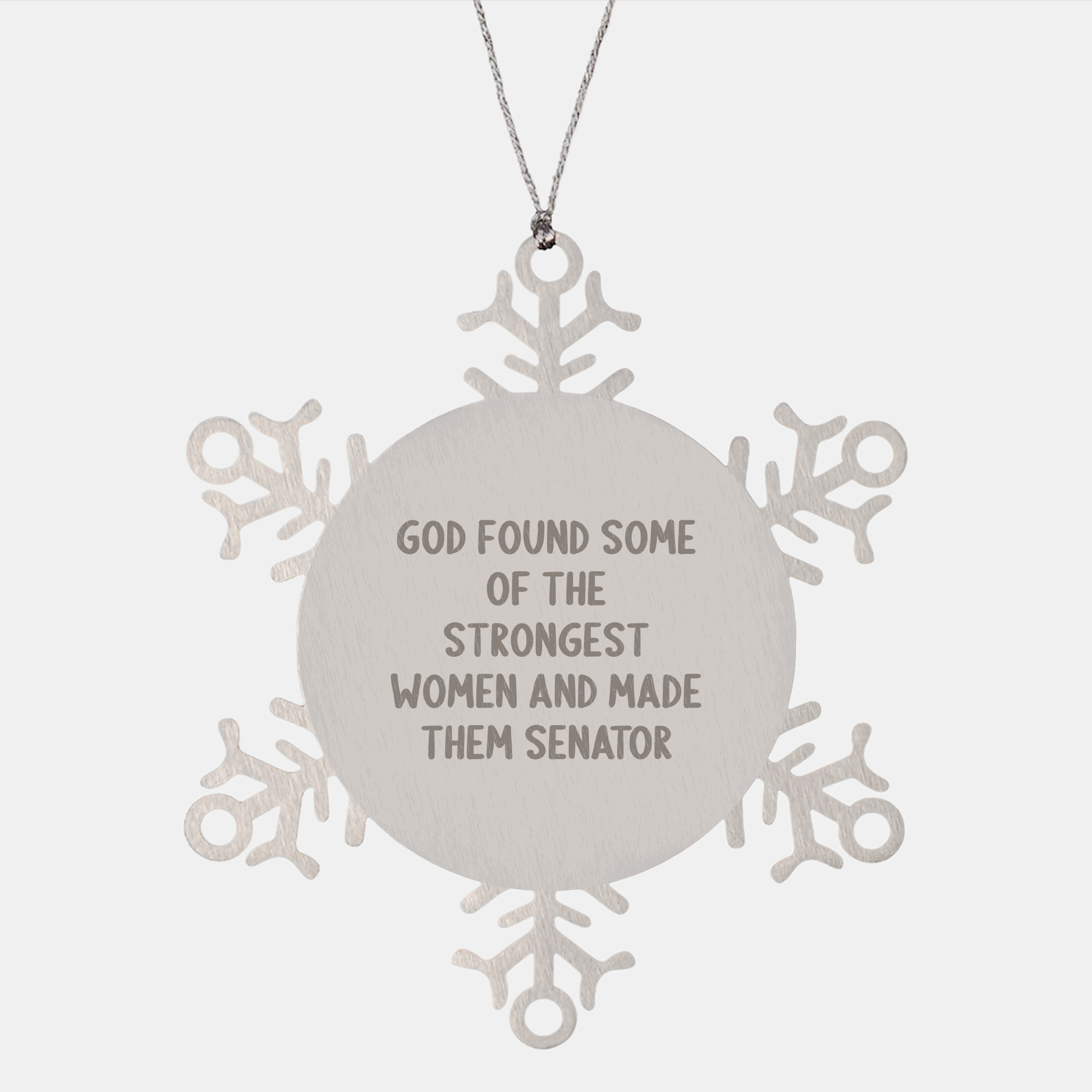 Funny Senator Gifts from Friends and Family for Christmas - Snowflake Ornament - Image 1