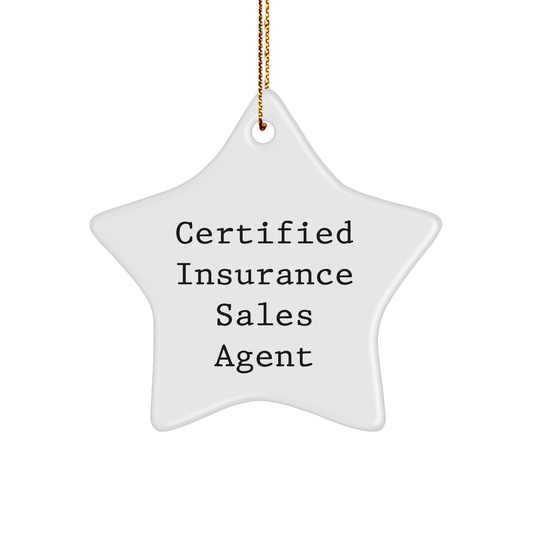 Funny 'You're a Star' Star Ornament Gifts from Insurance Sales Agents for Insurance Sales Agents, Christmas Unique Gifts - Image 1
