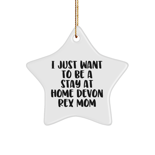 Devon Rex Cat Mom's Christmas Unique Gift, A Star Ornament to Make Her Shine, Gifts from Women to Devon Rex Cat Lovers - Image 1