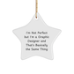 Graphic Designer Gifts from Friends, Gifts for Graphic Designers, Christmas Star Ornament, I'm Not Perfect Quote, Funny Graphic Designers - Image 1