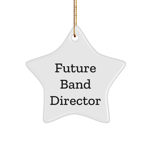 Funny Future Band Director Quotes Star Ornament, Gifts from Family to Band Director, Unique Christmas Unique Gifts for Him - Image 1