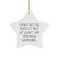 Funny New Hampshire Star Ornament Gifts from Men to Friends, 'I Might Not Be Perfect But At Least I Am From New Hampshire', Christmas Unique Presents for Women Coworkers Family - Image 1
