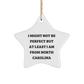 North Carolina Star Ornament, Funny Quote Gifts from Friends to Family, Unique Christmas Decorations - Image 1
