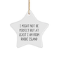 Rhode Island Star Ornament, Funny Quote 'I Might Not Be Perfect' Gifts for Men Women Friends Family from Rhode Island, Christmas Unique Presents - Image 1