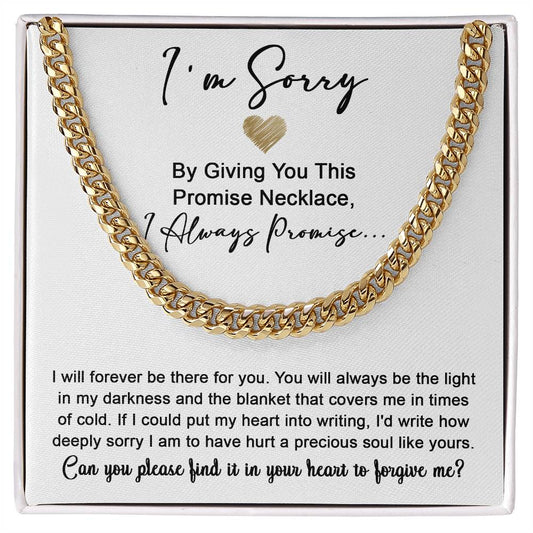 Sorry- Be The Light - Cuban Link Chain Necklace