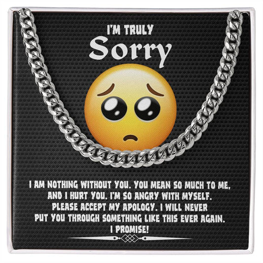 Sorry-Accept My Apology-Cuban Link Chain