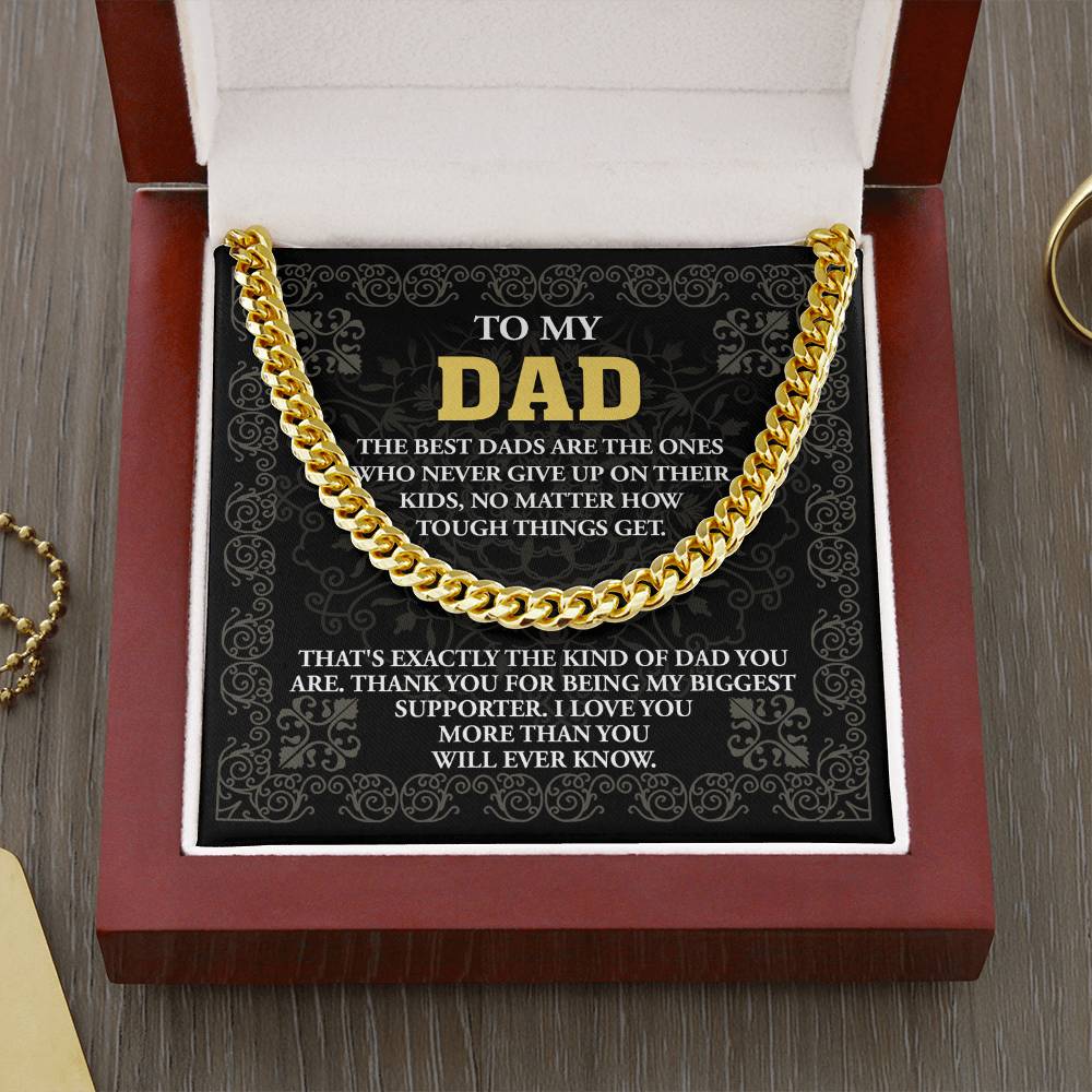 Father's day Dad Necklace Cuban Link