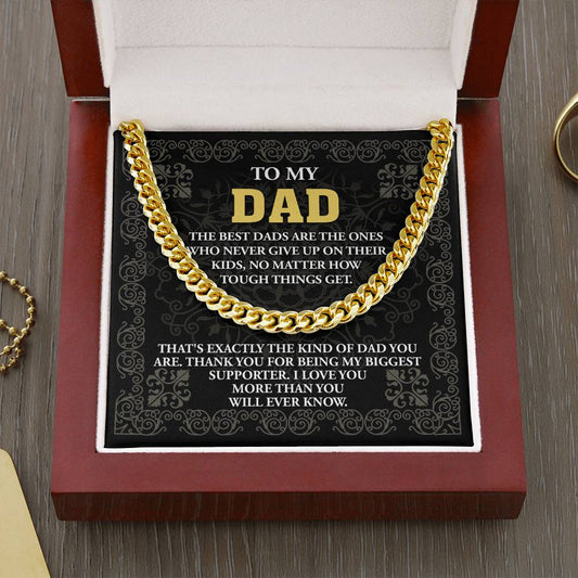 Father's day Dad Necklace Cuban Link