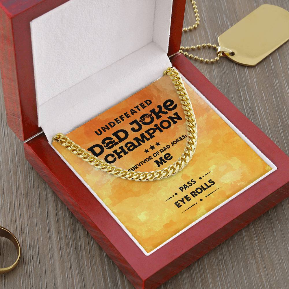 Dad-Dad Joke Champion Necklace