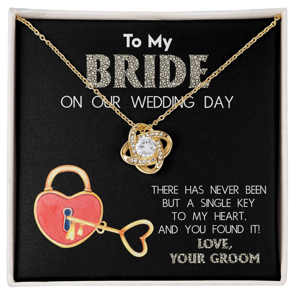 Bride-A Single Key Necklace