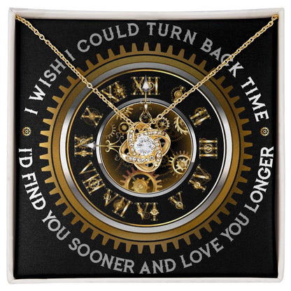 Wife-Turn Back Time Love Knot Necklace