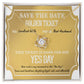 Wife-Golden Ticket Love Knot Necklace