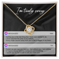 Love Knot Necklace Sorry Away From You