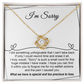 Love Knot Necklace Sorry Breaking My Heart