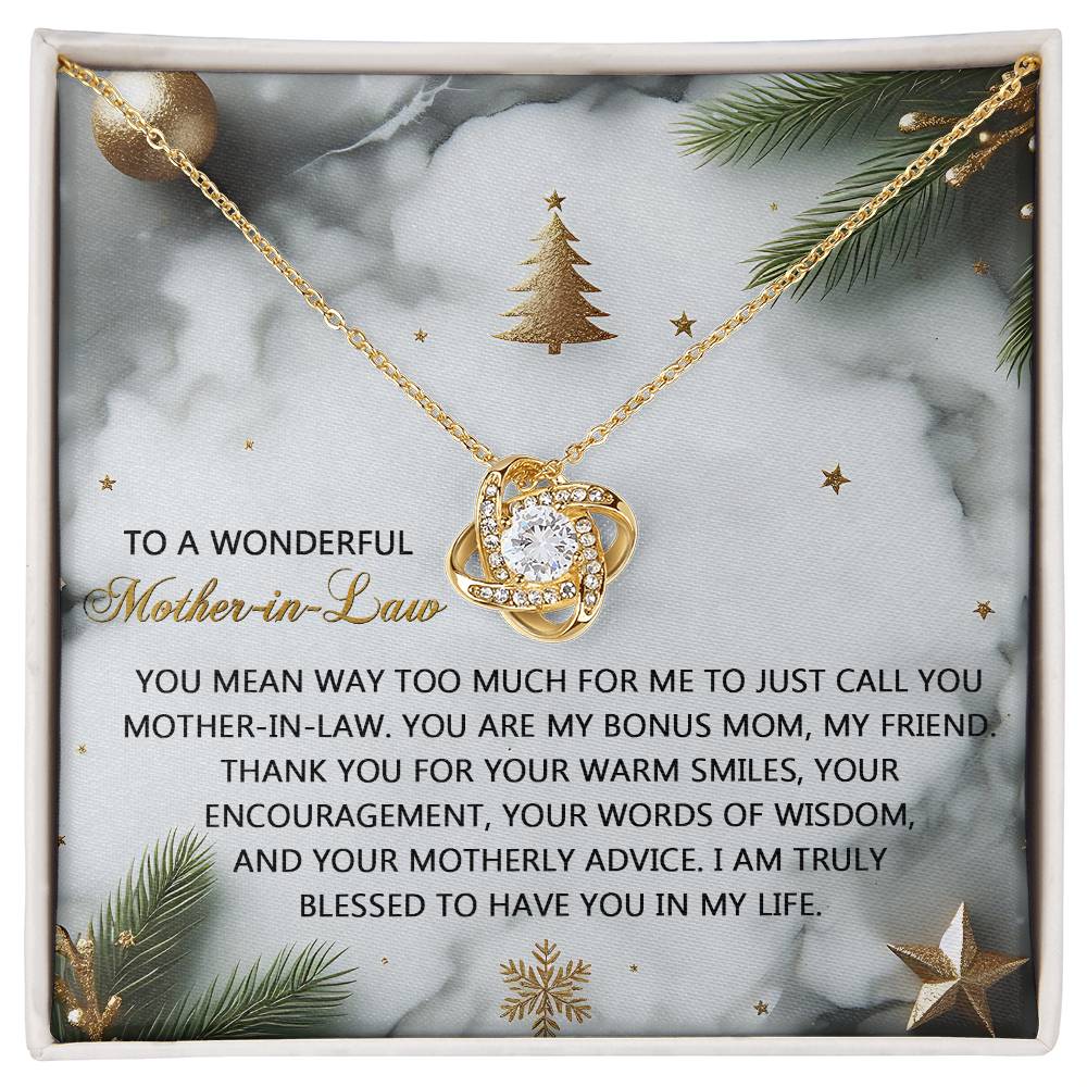 To A Wonderful Mother-in-Law-Motherly Advice Necklace