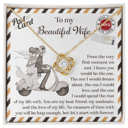 Wife-Be The One Love Knot Necklace