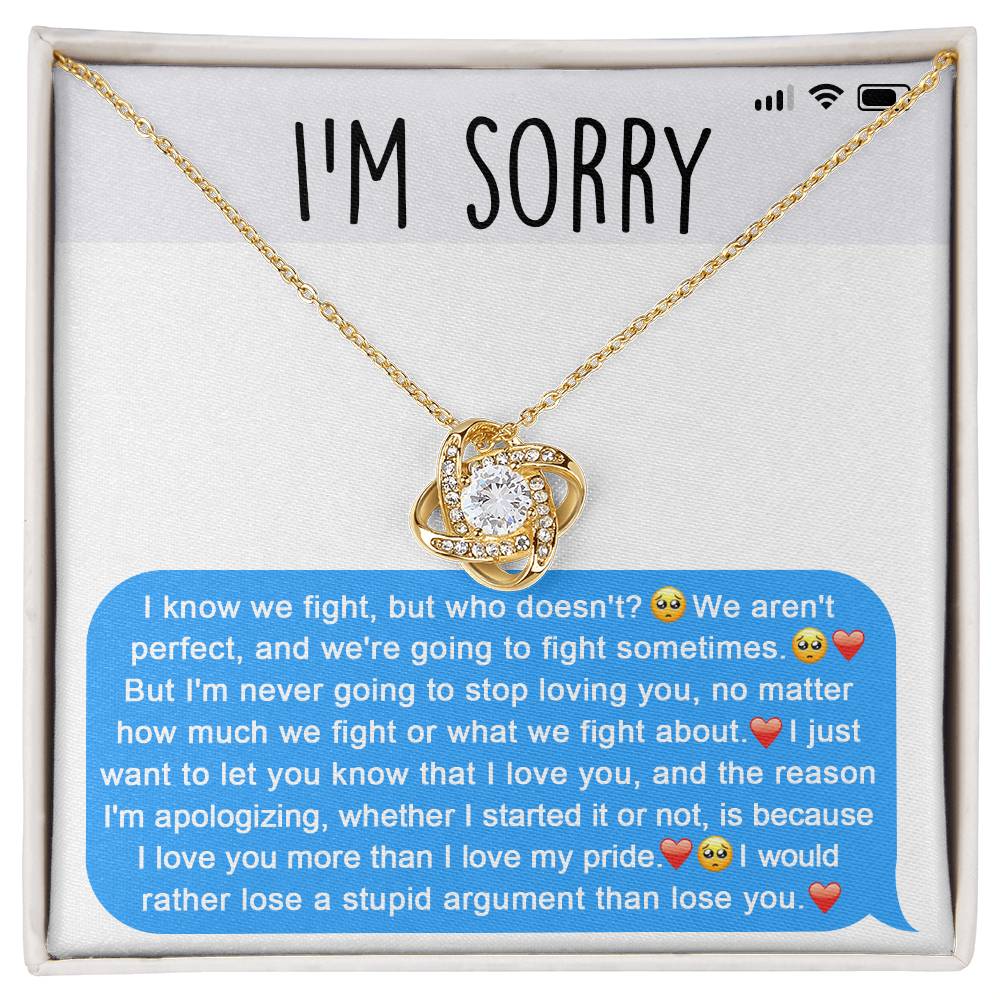 Sorry- For Our Stupid Argument - Necklace