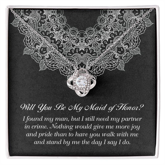 Maid Of Honor-Partner In Crime Necklace